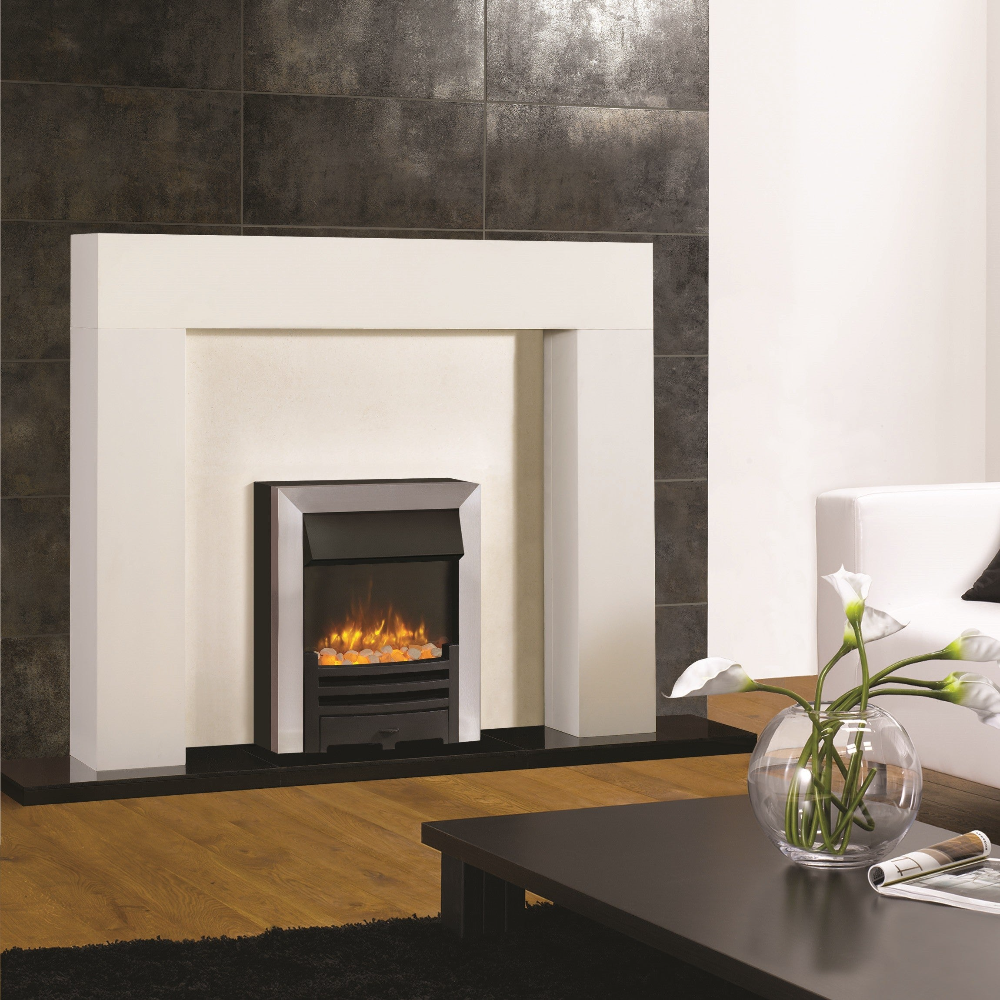 Gazco Logic2 Remote Control Electric Fire with Brushed Steel Frame & Arts Front