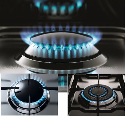 Cast Gas Burners on Lofra Professional 120 PG 126SMFE+DMFT 2AEO Gas Dual Fuel Range Cooker 120cm