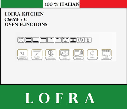 Electric Oven functions of Lofra Rainbow 60 PL66 MFT GVT C Steel Gas Dual Fuel Range Cooker 60cm