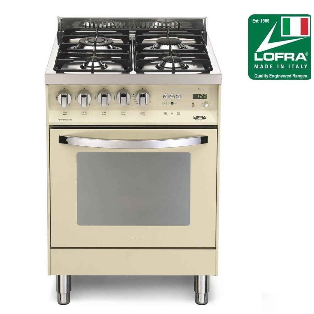 Lofra Rainbow 60 PB i66MFT /GVT C Cream Dual Fuel Gas Range Cooker 60cm