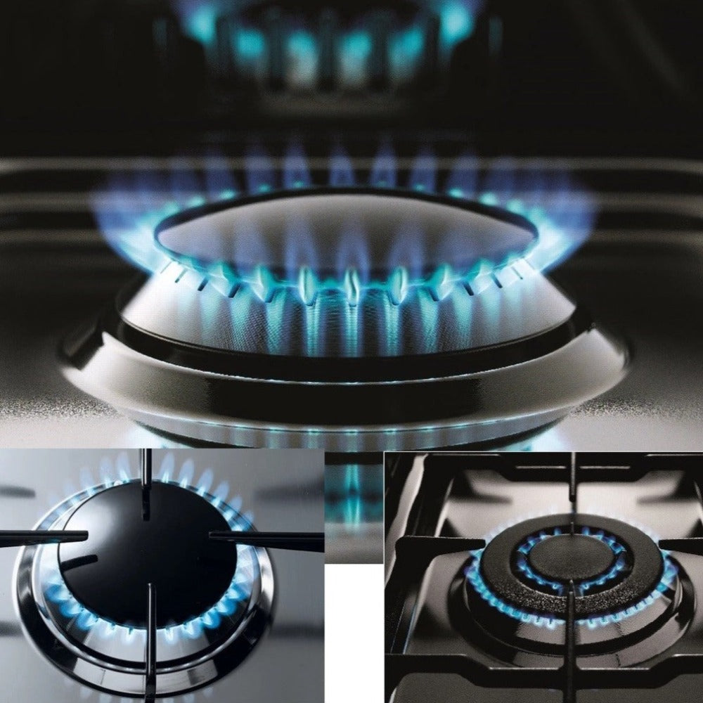 Sabaaf Burners on the LOFRA VENEZIA PNMG96W-MFT C 90cm Gas Dual Fuel Italian Range Cooker