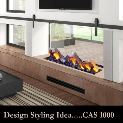 Single / Double Sided Electric Fire CAS 1000 Electric Opti-Myst Log Fire.