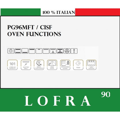 Lofra 150cm D156MFT+MFT/AEOV Italian Range Cooker main oven function.