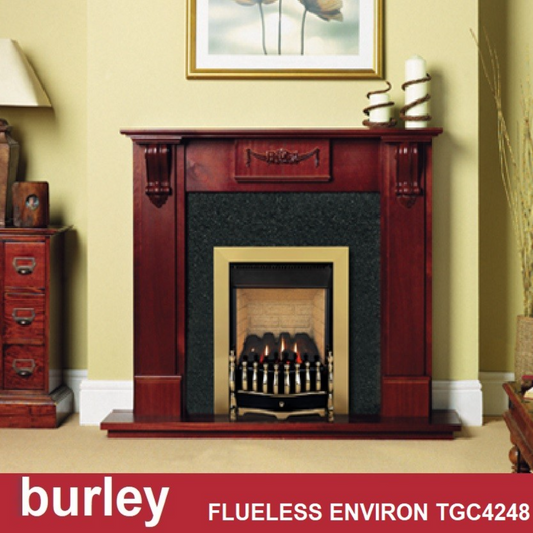 Burley Environ 4248 Brass Coal Effect Flueless Gas Fire