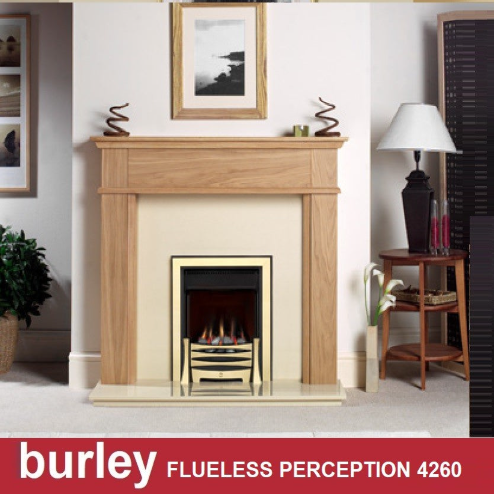 Burley Perception 4260 Brass Coal Effect Gas Flueless Fire