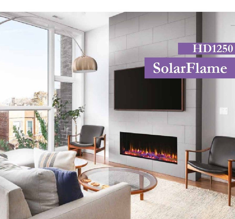 Iconic 1250 Electric Fire Solarflame HD125 Multi-Sided Electric 1250mm