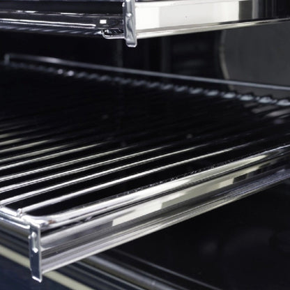 Internal Slider rails on the Lofra Professional 120 PBI 126SMFE+DMFT 2AEO Gas Dual Fuel Range Cooker White 120cm