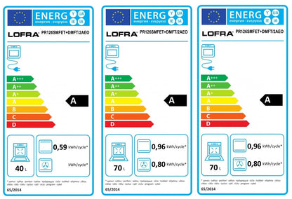 Lofra Dolcevita 120 RNM 126SMFE+DMFT 2AEO Gas Dual Fuel Range Cooker Energy Label