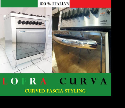 Lofra Curva 120 CSD126GV+E/2Ci Gas Dual Fuel Range 120cm Stainless Stee Curved Fascia