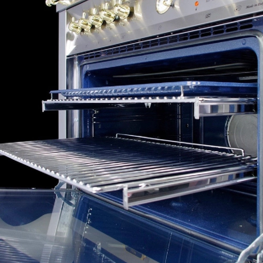 Slider oven rails of the Professional 70cm PUD 76MFTE/Ci Gas Dual Fuel Range Cooker Stainless Steel 70cm