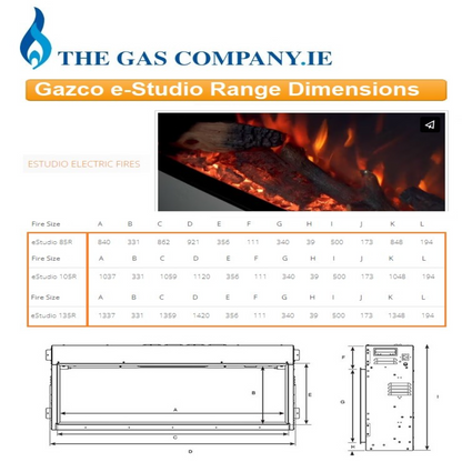 Gazco eStudio 105R Inset Electric Fires