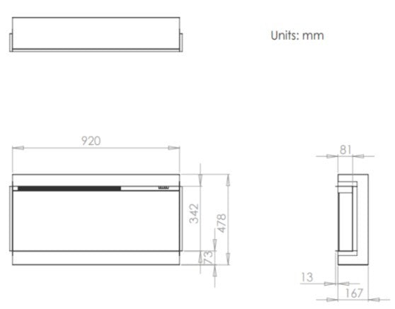 C&J iRange i920e Slimline Multi-Sided Electric Fire