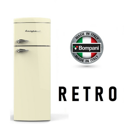 Bompani 60cm BODO615/C Retro Fridge Freezer in Cream