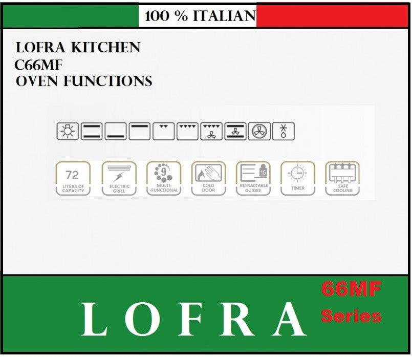 Oven Functions of the Lofra Dolcevita FRS-69ee Stainless Steel Built In Electric Single Oven 60cm