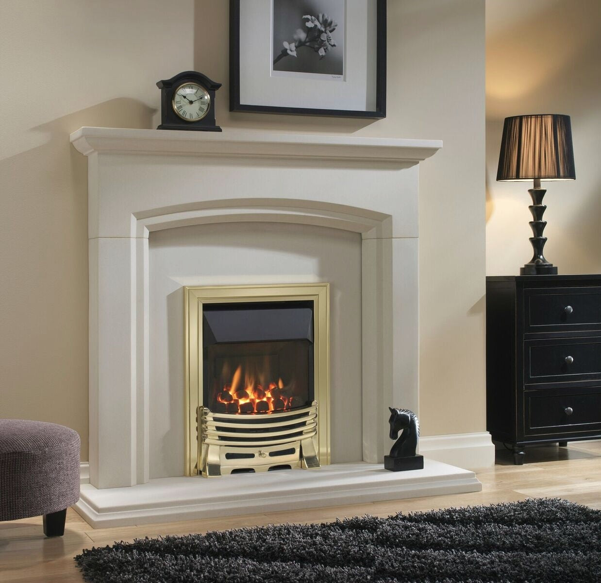 Ekofire 4015 Slimline Glass Fronted Coal Effect Gas Fire - The Maynooth