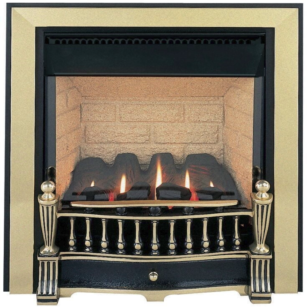 Burley Environ 4240 Coal Effect Flueless Gas Fire Black & Brass