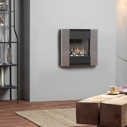 Burley Image 4237 Platinum Coal Effect Flueless Wall Gas Fire