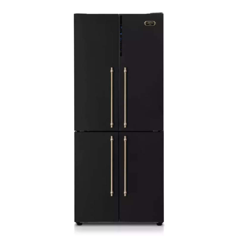 Lofra Dolcevita GFR NM 817 Black French 4 Door Frost Free Refrigerator Fridge Freezer 80cm