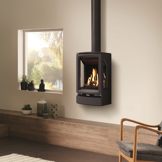 Gazco Vogue Midi T 3-Sided Wall Mounted  Balanced Flue Gas Stove