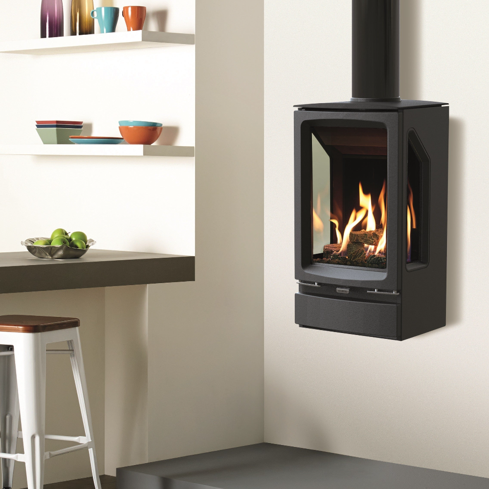 Gazco Vogue Midi T 3-Sided Wall Mounted  Balanced Flue Gas Stove