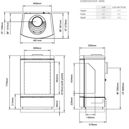 Gazco Loft Balanced Flue Gas Stove