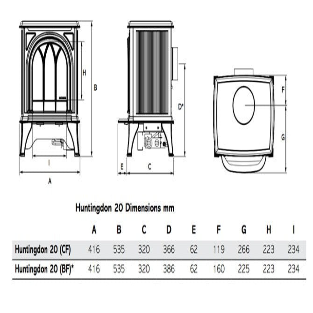 Gazco Huntingdon 20 Conventional Flue Gas Stove