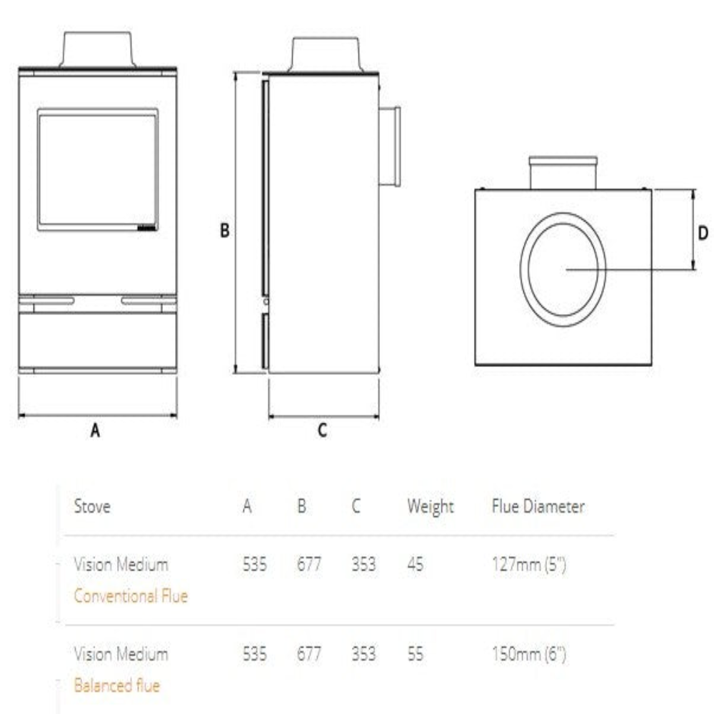 Gazco Vision Medium Conventional Flue Gas Stove