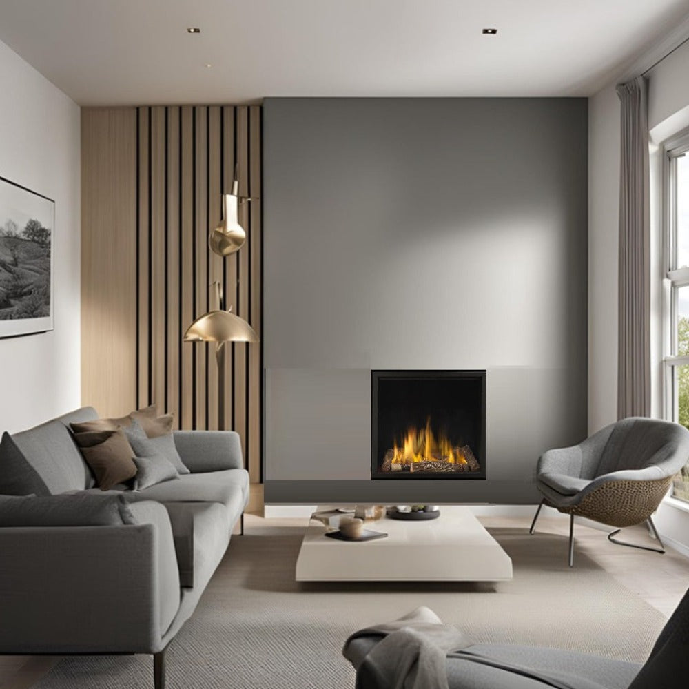 Series 7000 Deluxe HE High Efficiency Frameless Edge Square Wall Gas Fire