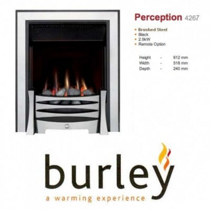 Burley Perception 4267 Stainless Steel Flueless Gas Fire