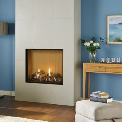 Gazco Riva2 750HL Balanced Flue Log Effect Gas Fire with Edge Frame