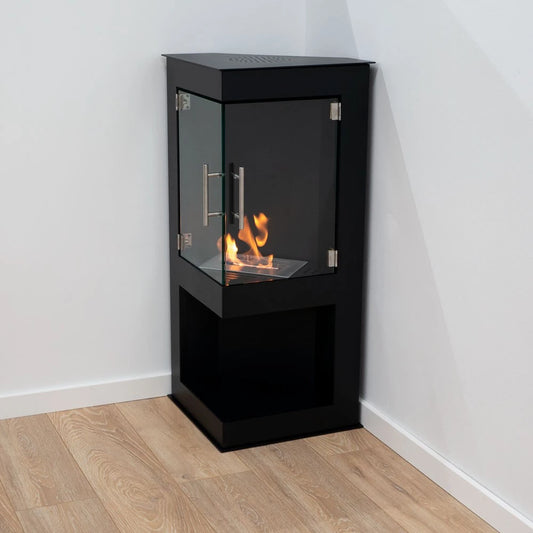 Scandi-Flame Alaska Bioethanol Corner Stove with Double Doors