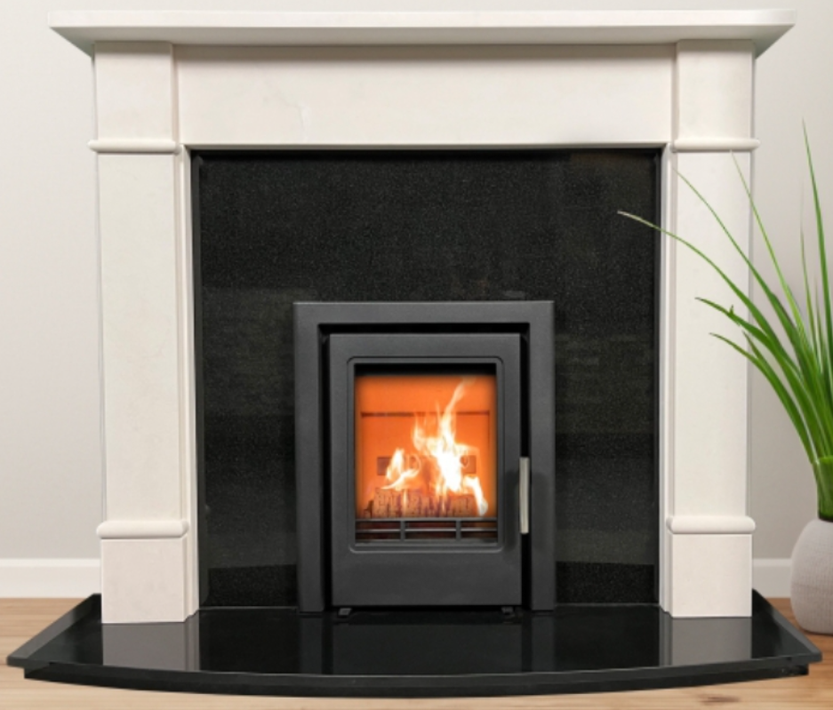 Mi-Flue Coniston 5 kw Multi-Fuel Solid Fuel Cassette Inset Stove & Flue Kit Bundle