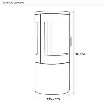 Scandi-Flame Columbas 360 Degree Cylindrical Bioethanol Stove