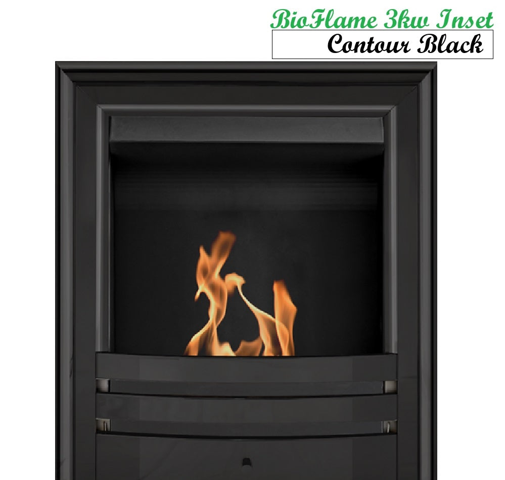 Bio-Flame Contour Real Flame Bioethanol Inset Fire for Fireplaces (3kW)