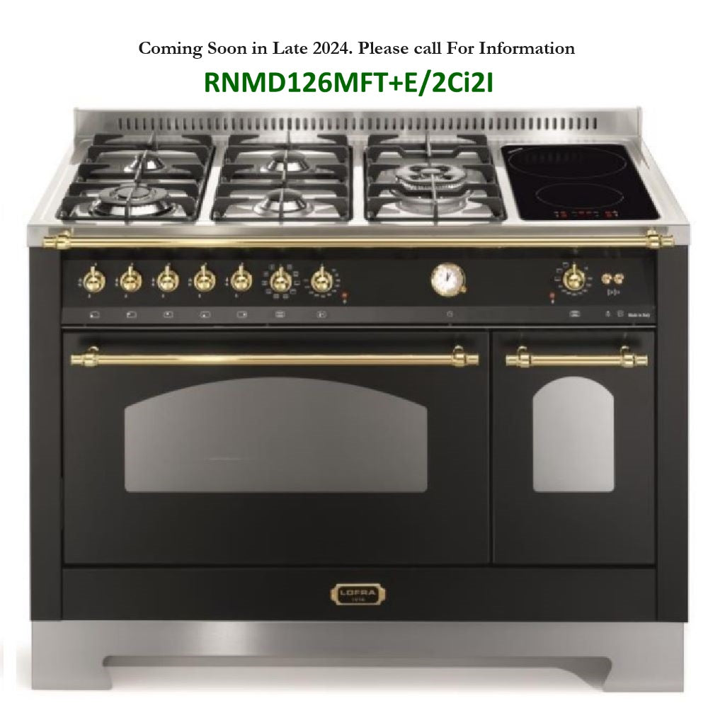 Lofra Dolcecita RNMD 126MFT+E/2Ci Gas Dual Fuel Range Cooker,2 Ceramic Zones 120cm