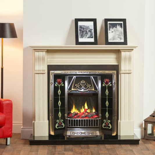 Iconic Trance 450 Inset Advanced Electric Fire for Victorian Tiled Cast Fireplace THD450