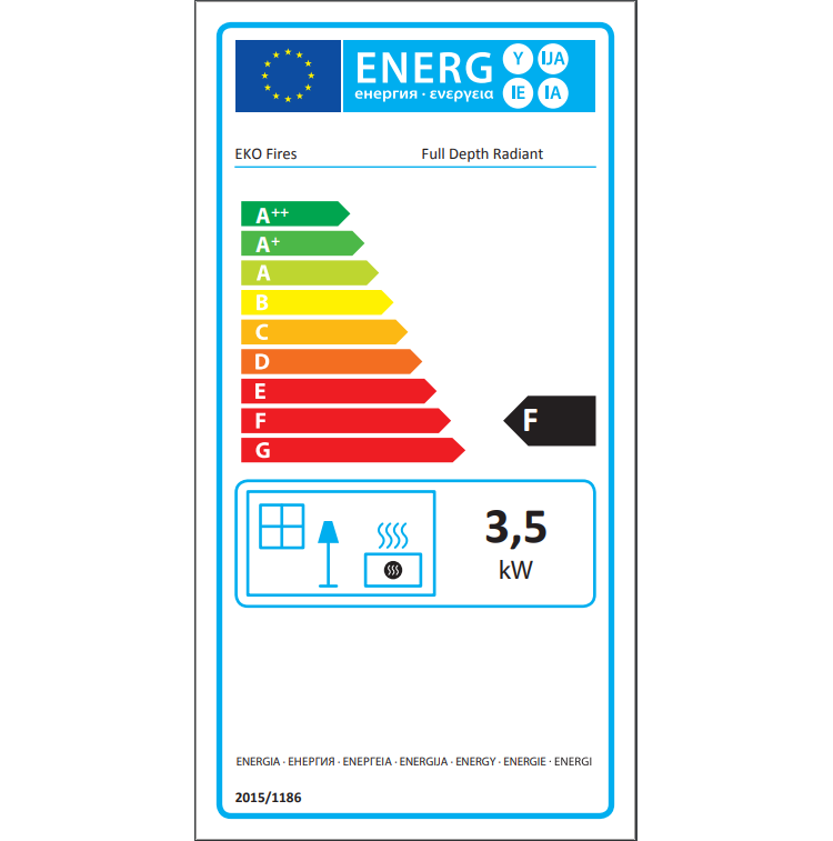 Ekofire 3035 Open Fronted Coal Effect Gas Fire - The Palmerstown