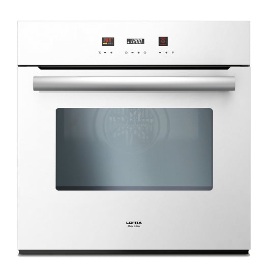 Lofra Gemma 6TEE FQVB White Glass Built In Multi Function Electric Single Oven 60cm