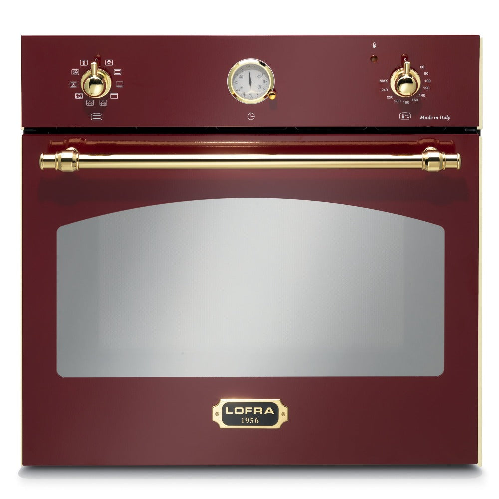 Lofra Dolcevita 69ee FRR-69ee Burgundy Built In Multi Function Electric Single Oven 60cm