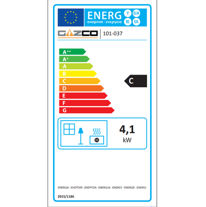 Gazco Logic HE Conventional Flue Coal Effect Gas Fire with Designio2 Black Glass Frame