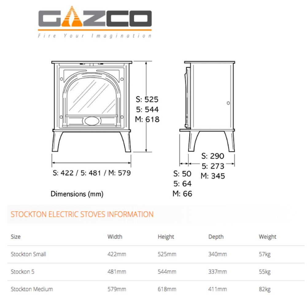 Gazco Stockton 2 Small Electric Stove