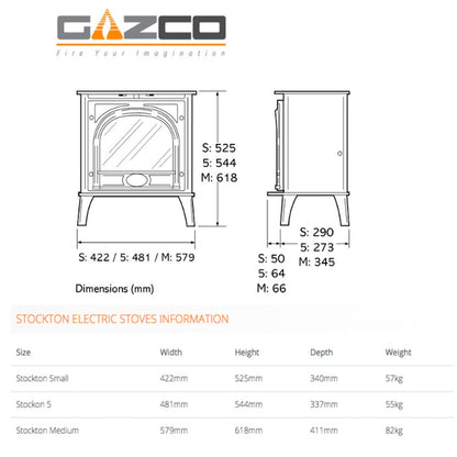 Gazco Stockton 2 Small Electric Stove