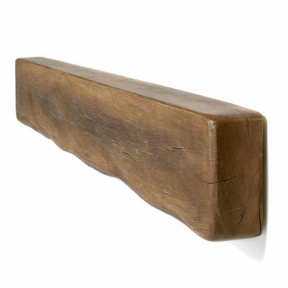 Walnut Wood Effect Stove Beam for Ingot Fireplaces in Geo Cast Concrete Beam 1400mm