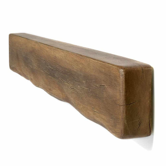 Walnut Wood Effect Stove Beam for Ingot Fireplaces in Geo Cast Concrete Beam 1200mm