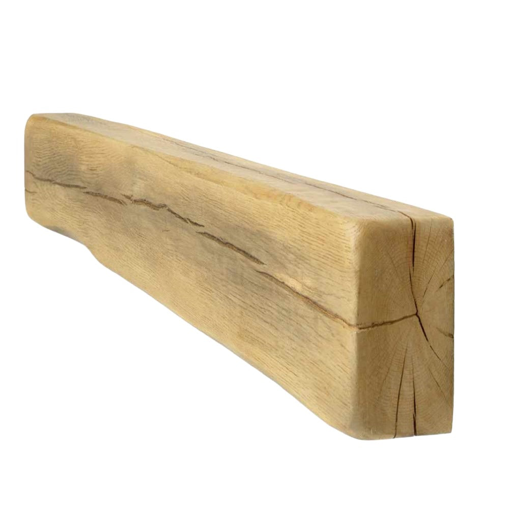 Light Wood Effect Stove Beam for Ingot Fireplaces in Geo Cast Concrete Beam. 1200mm