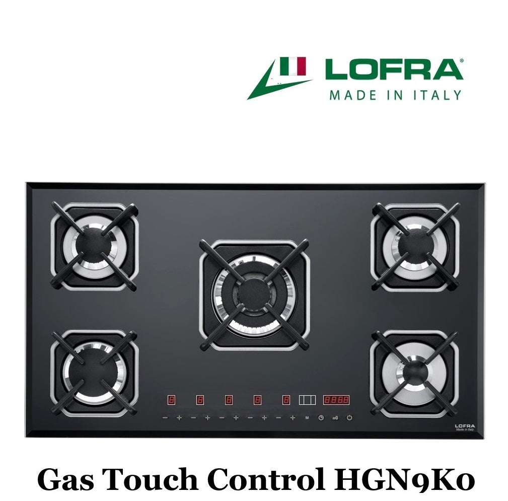 Lofra Marte 90 Built-in Touch Control Gas Hob with 5 Burners HGN9K0 90cm