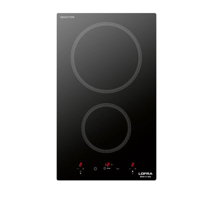 Lofra HIN302 Black Glass 2 Zone Induction Electric Hob 30cm