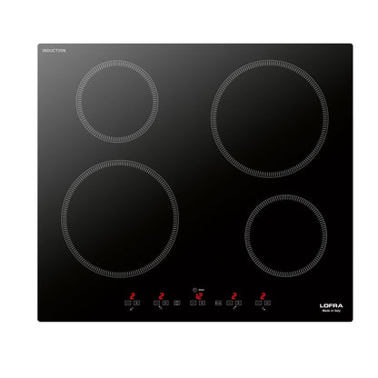 Lofra HIN604 Black Glass 4 Zone Induction Electric Hob 60cm