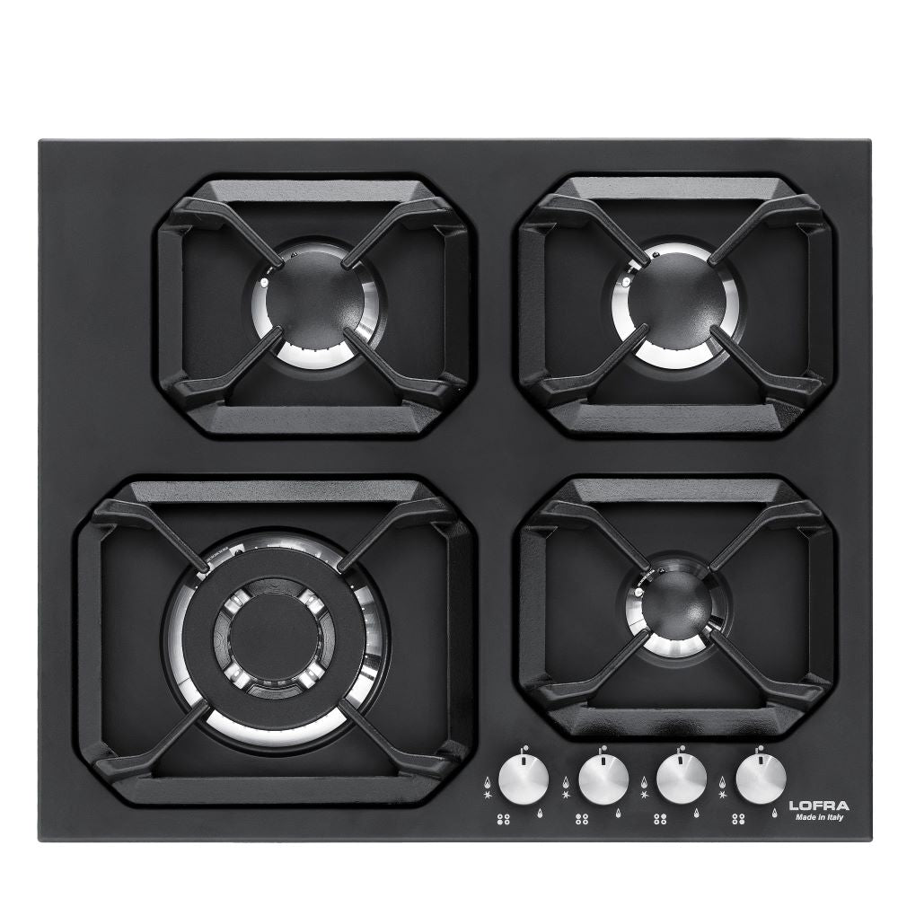 Lofra Urana 60 HLNM6G0 4 Burner Low Profile Gas Hob Black 60cm