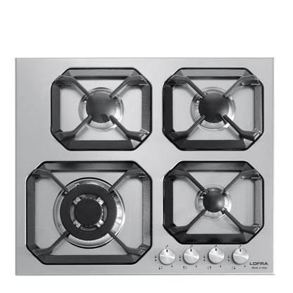 Lofra Urano 60 HLS6G0 4 Burner Stainless Steel Low Profile Gas Hob 60cm